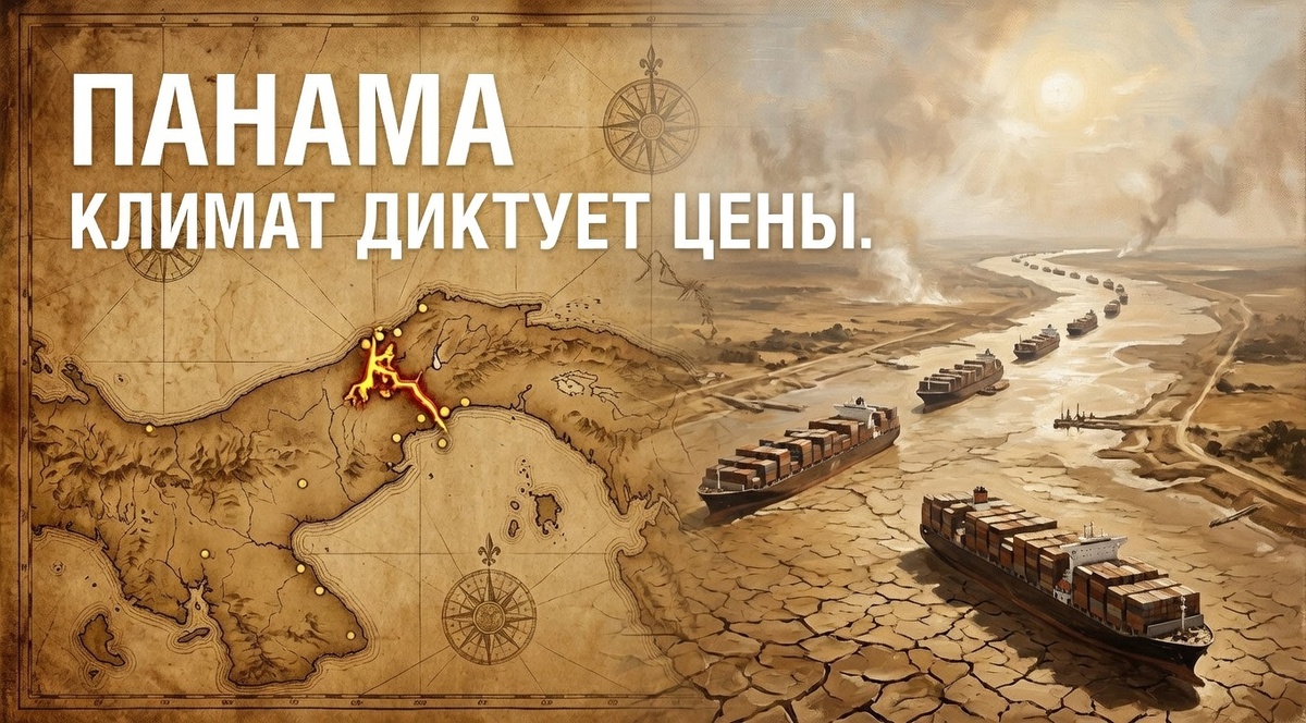 Пересохшее озеро Гатун. Там, где должна быть вода — потрескавшаяся земля и стоящие на якоре суда.