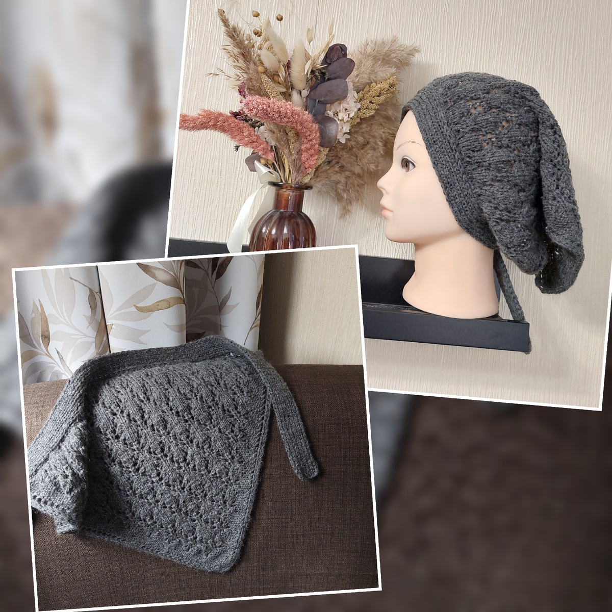 Косынка с ажурным узором.