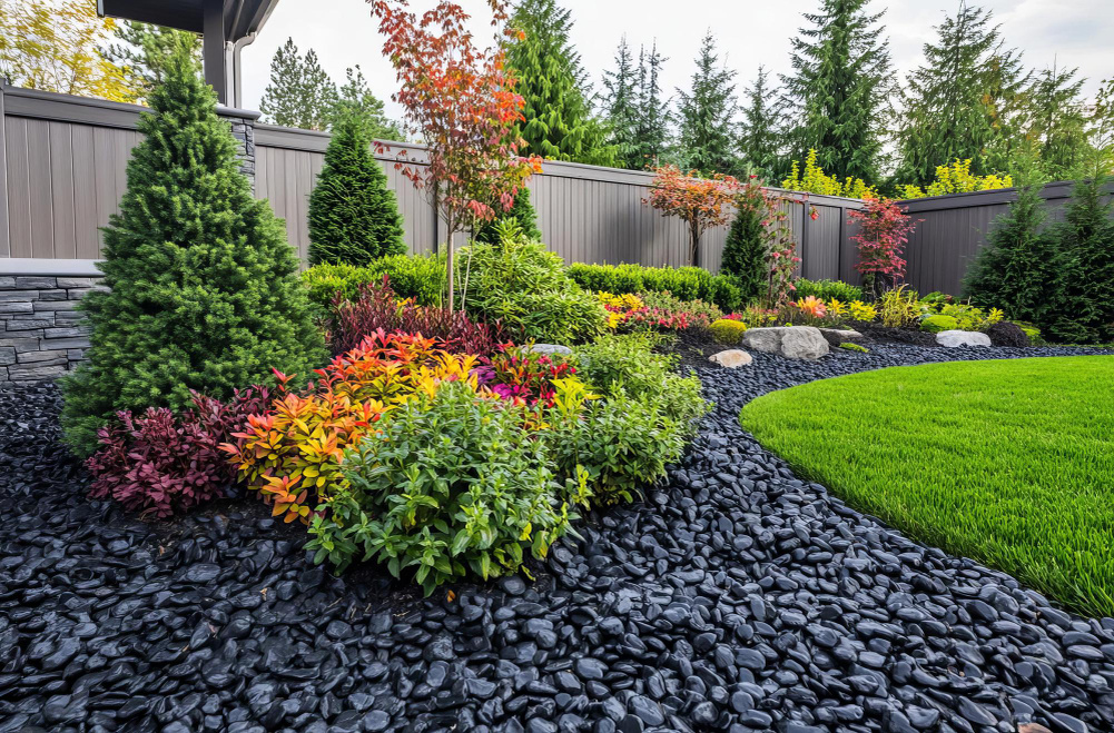 Многоярусный гравийный миксбордер