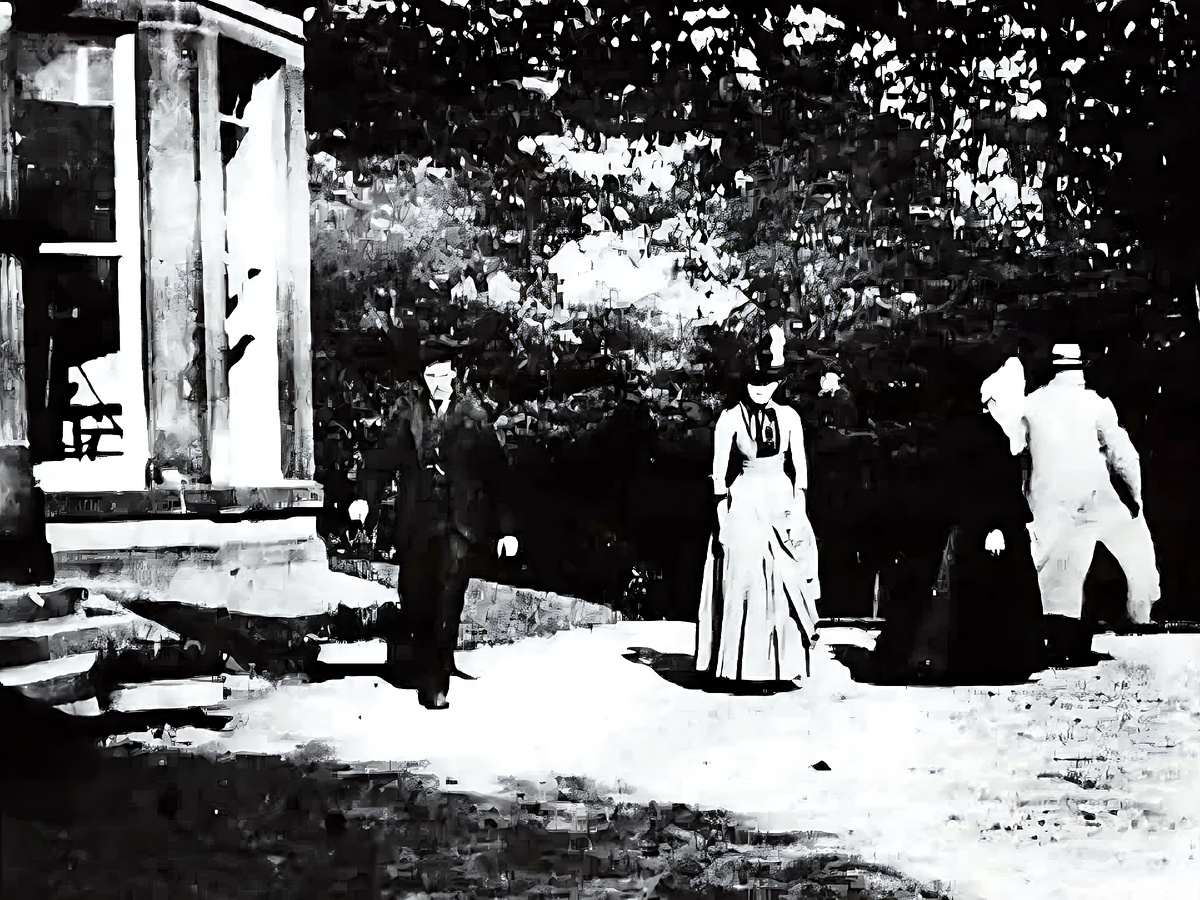 Кадр из к/ф «Сцена в саду Раундхэй» (1888)