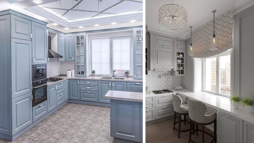 Очень нравятся фрезерованные фасады! А ещё смотрела варианты оформления стены с окном. Фото: Пинтерест