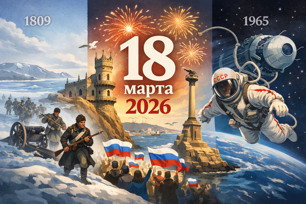 День, который объединил века: 18 марта 2026 года — от космических высот до крымских просторов