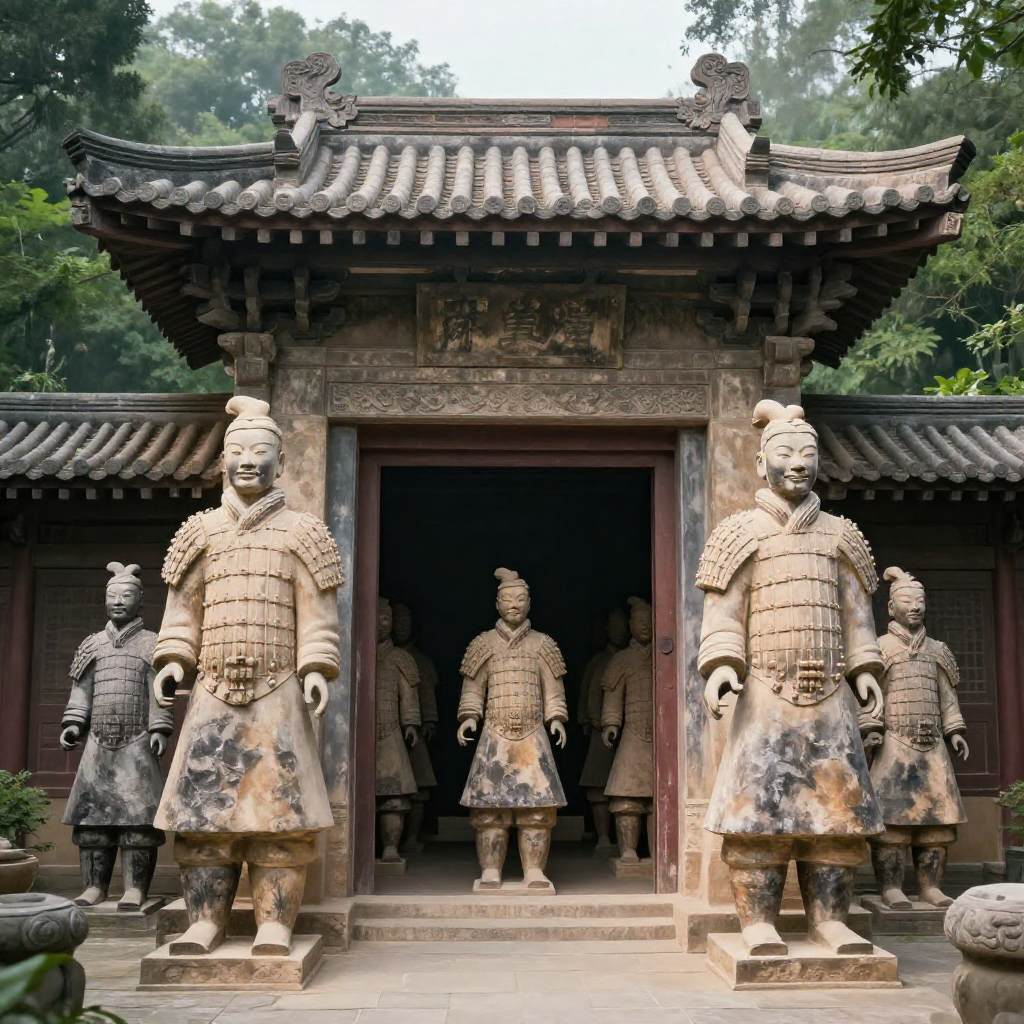 Гробница императора Цинь Шихуанди.