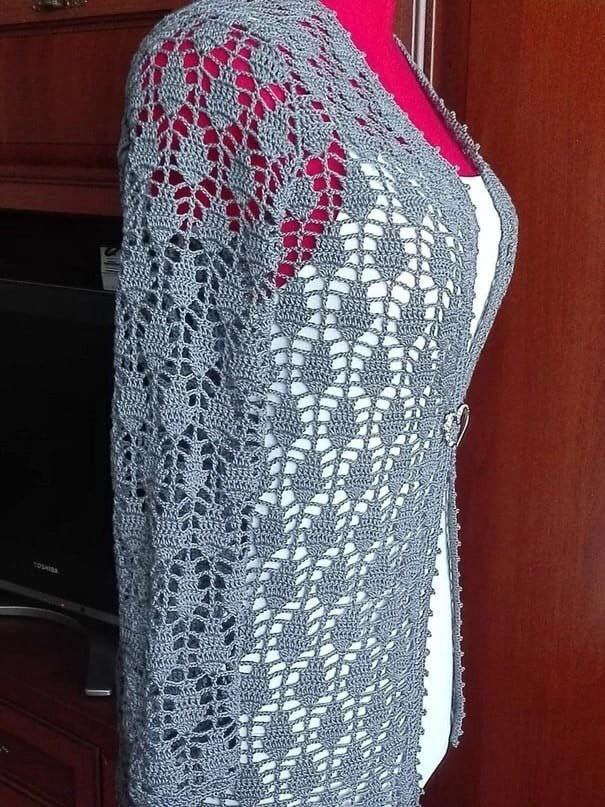 кардиган крючком