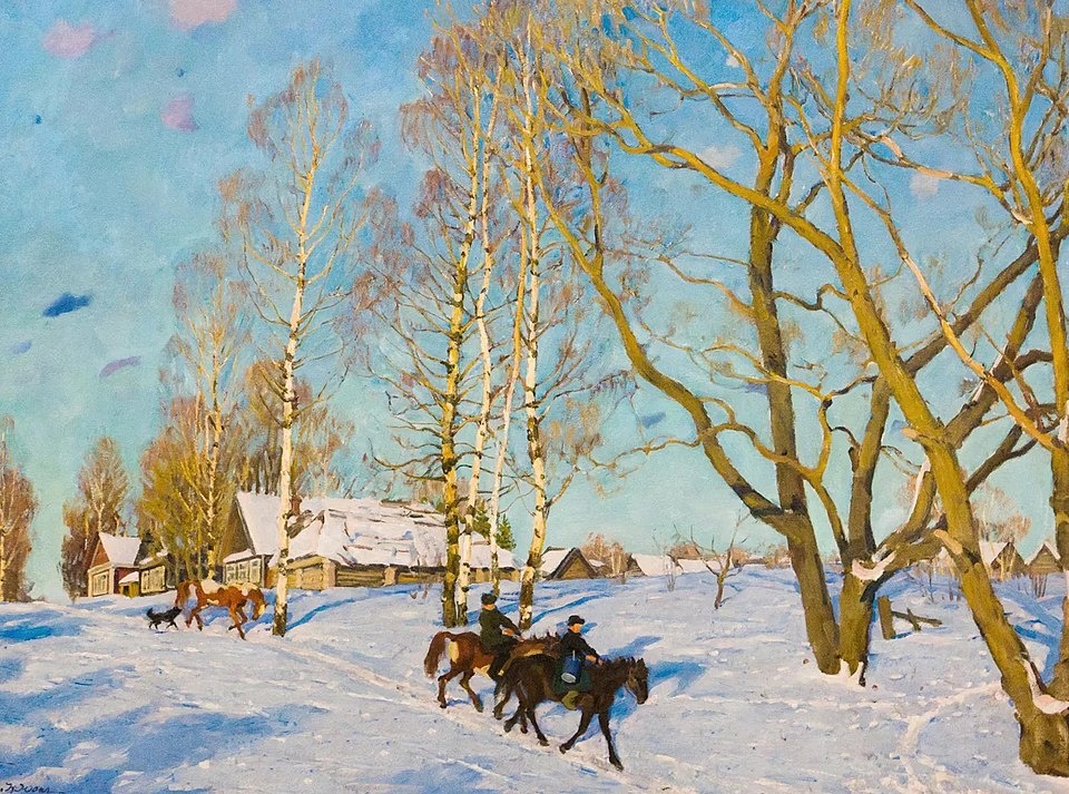 «Мартовское солнце», Константин Фёдорович Юон 1915 г.