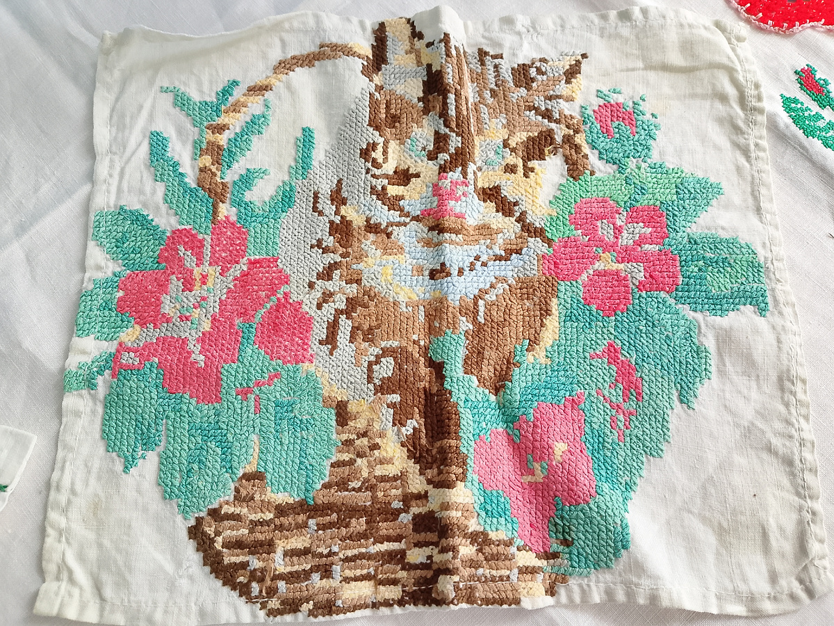 Котик в корзинке