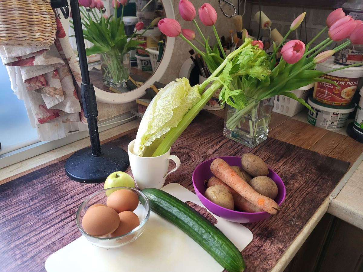 Вот такой состав продуктов у меня был. 