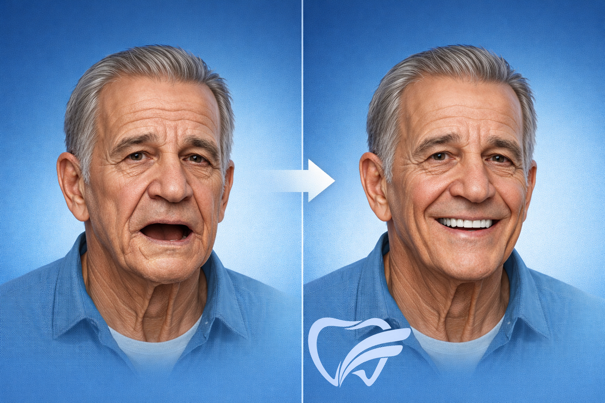 До и после восстановления зубов: как меняется внешний вид и качество жизни после полной имплантации. 🦷