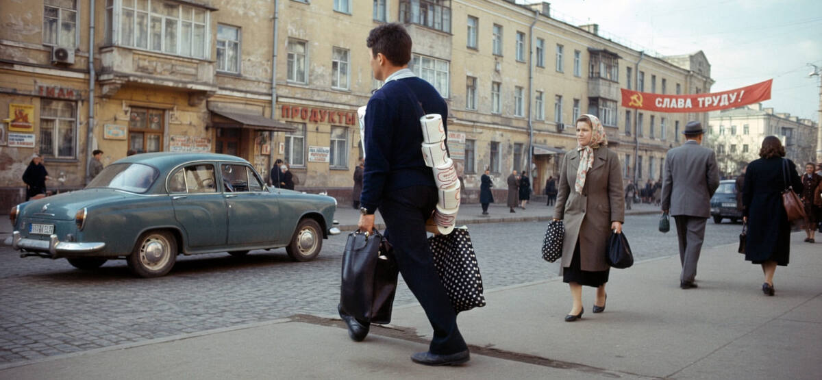 Удачный день. В Универсаме «выбросили» туалетную бумагу
