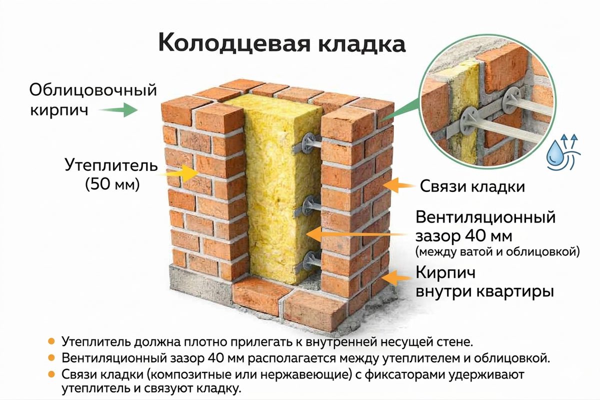 Что внутри кирпичной стены