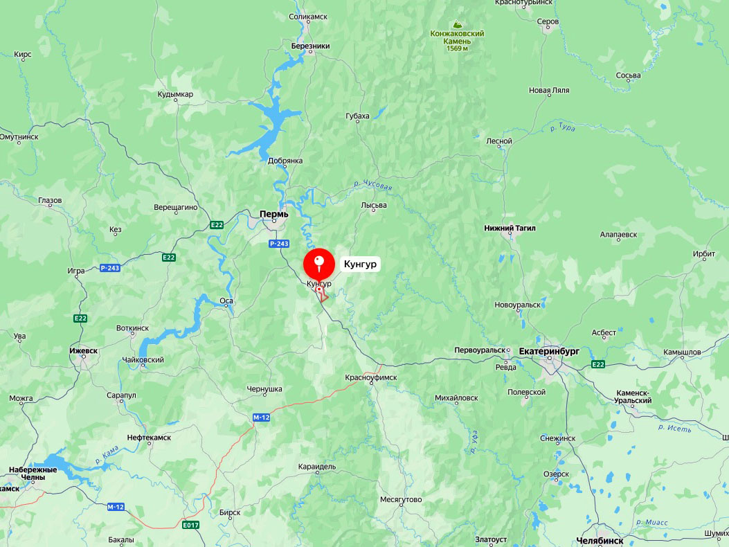 Пещера находится в Пермском крае на окраине города Кунгур в селе Филипповка. Источник фото: Яндекс Карты