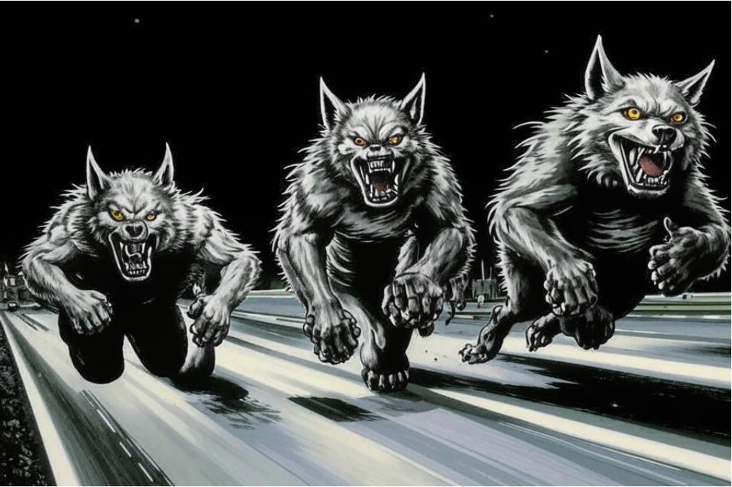 Так нейросеть видит оборотней в погоне.