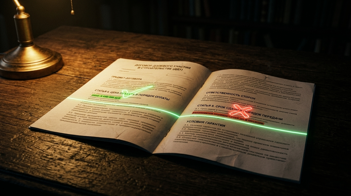 Нейросеть нашла шесть рисковых пунктов за минуту - до того как риелтор взял телефон.