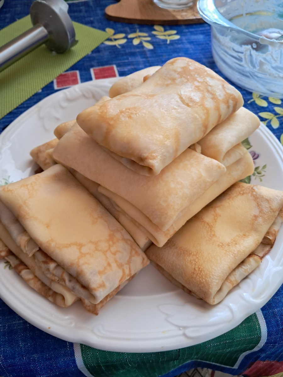 мои блинчики с творогом и изюмом