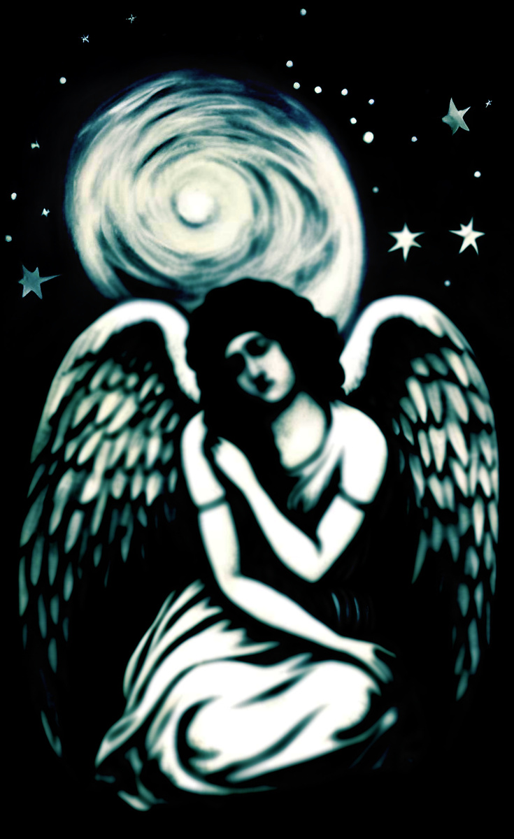Ангел Надежды. Иллюстрация создана с помощью нейросетей StableDiffusion и DreamAI и редактора Photoshop.