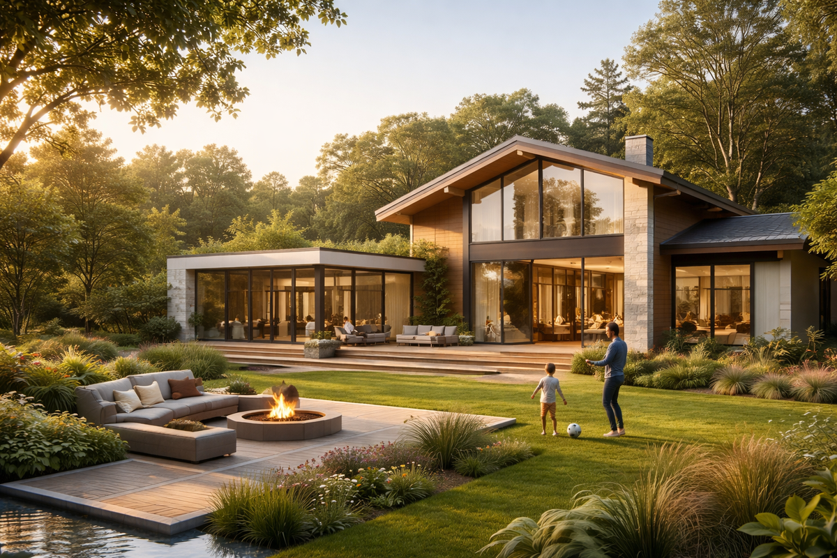 Современный загородный дом, где архитектура работает на образ жизни