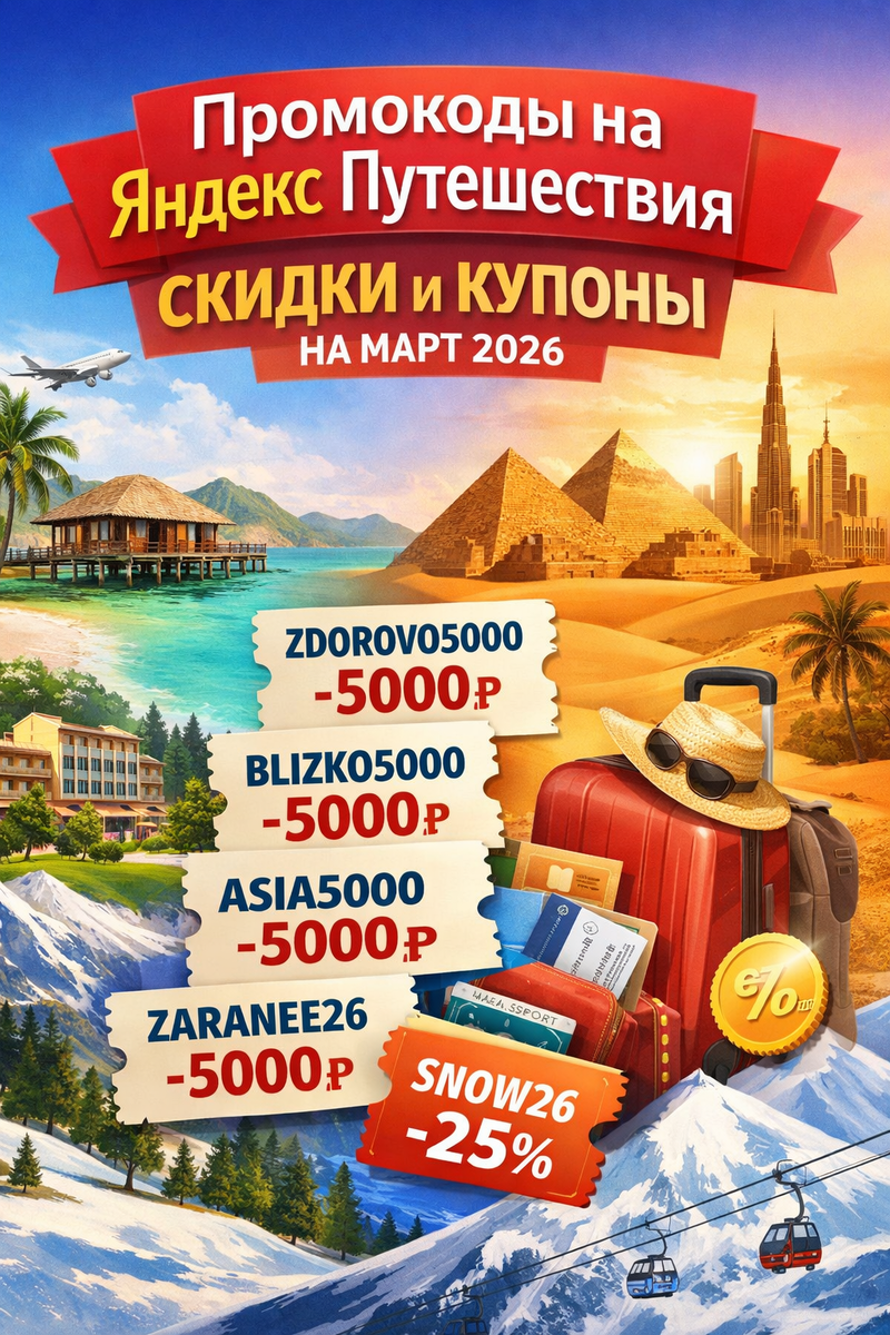 Лучшие промокоды яндекс путешествий