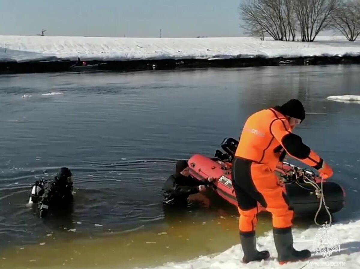    Поисковые работы на месте пропажи детей в Звенигороде | © МЧС России/MAX
