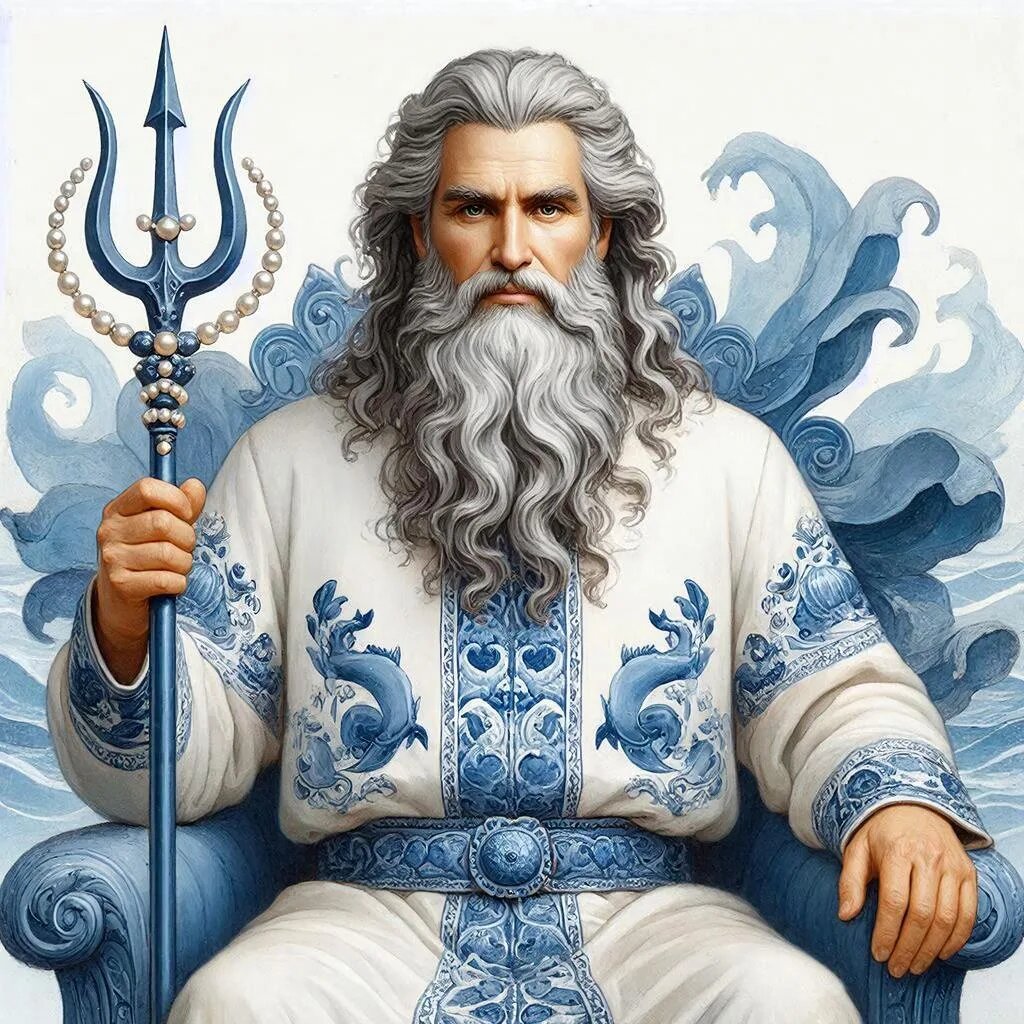 Нептун. Иллюстрация сгенерирована нейросетью