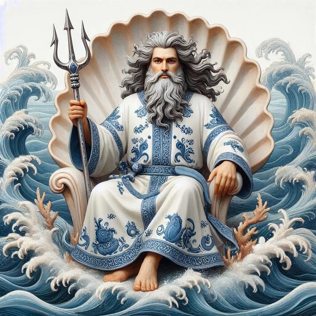 Нептун. Иллюстрация сгенерирована нейросетью