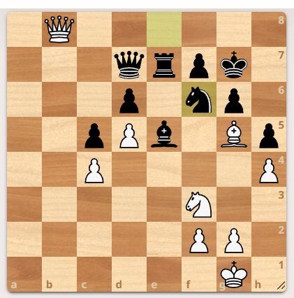 Хитрый мат за белых, непросто найти