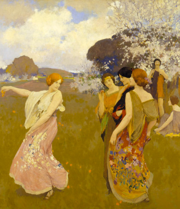 Работа Артура Фрэнка Мэтьюза «Весенний танец»