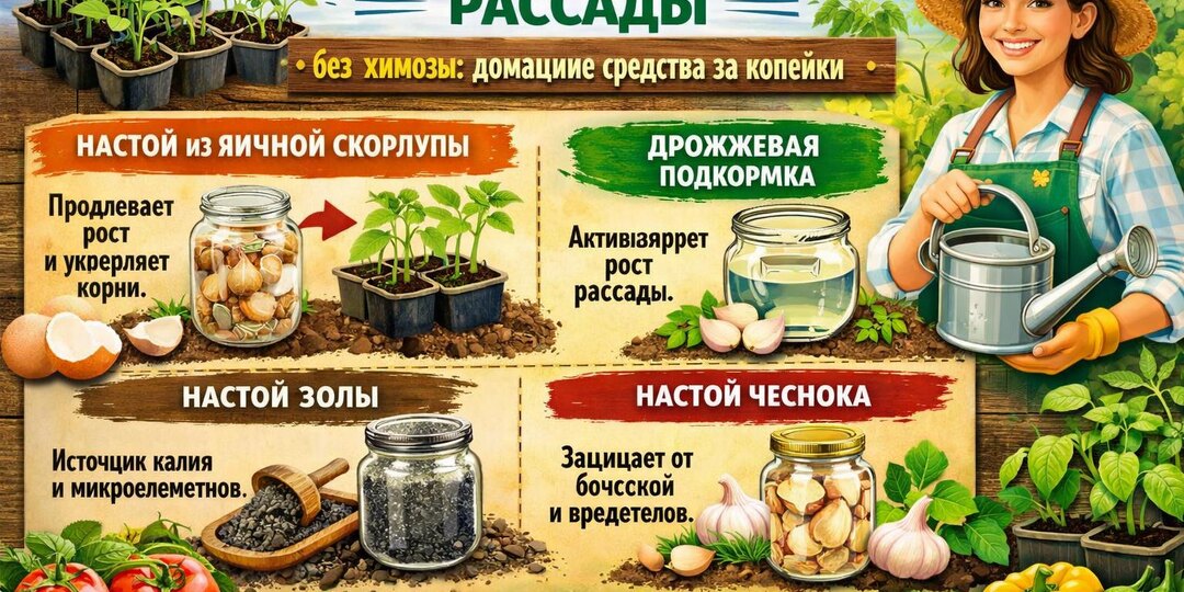 Секрет КРЕПКОЙ и ЗДОРОВОЙ РАССАДЫ без химозы: домашние средства за копейки