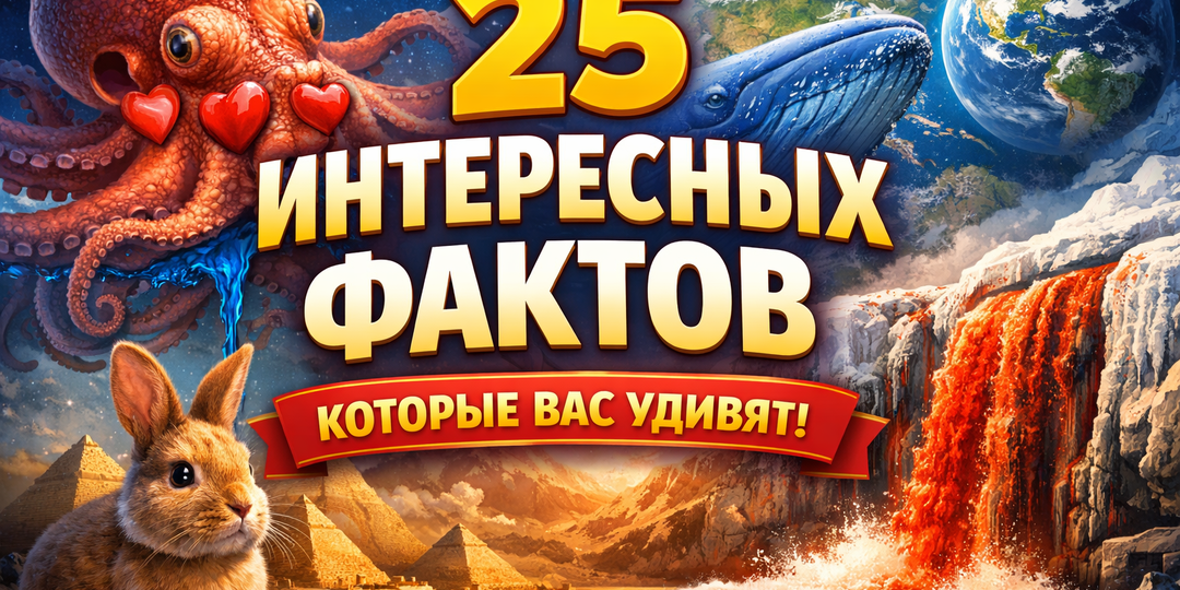 25 интересных фактов, которые вас удивят!