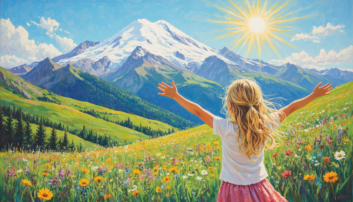 Обнимая весь мир... Изображение от ИИ Шедеврум