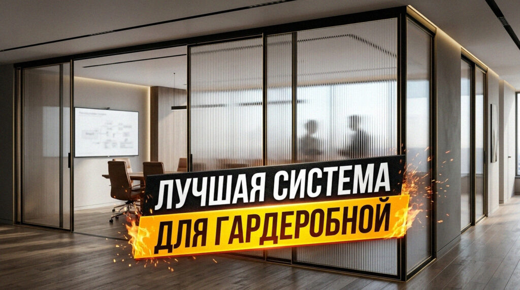    Пример использования стильных раздвижных систем при обустройстве гардеробной GarderobSystem