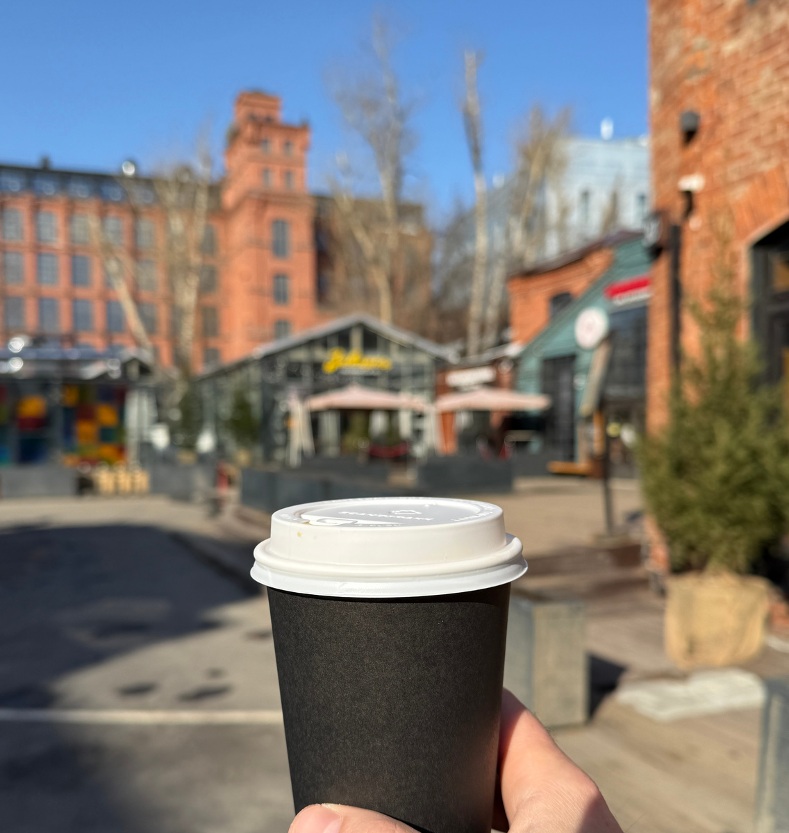 Ездил в Трехгорку по работе, благодарные клиенты угостили кофе. Фото: Кофейные будни.