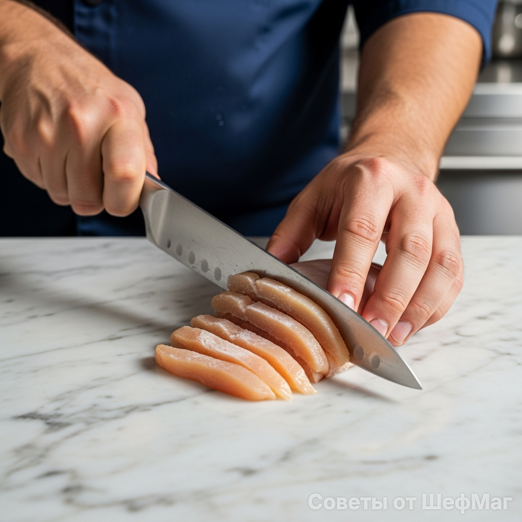 Тонкие полоски - залог равномерной сушки.