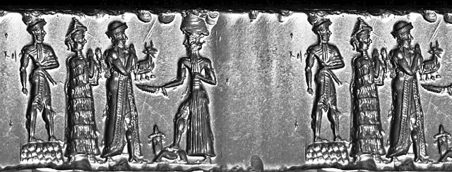 Старинная вавилонская цилиндрическая печать, ранее находившаяся в коллекции Чартерхауса. Фото из свободных источников в Интернете.