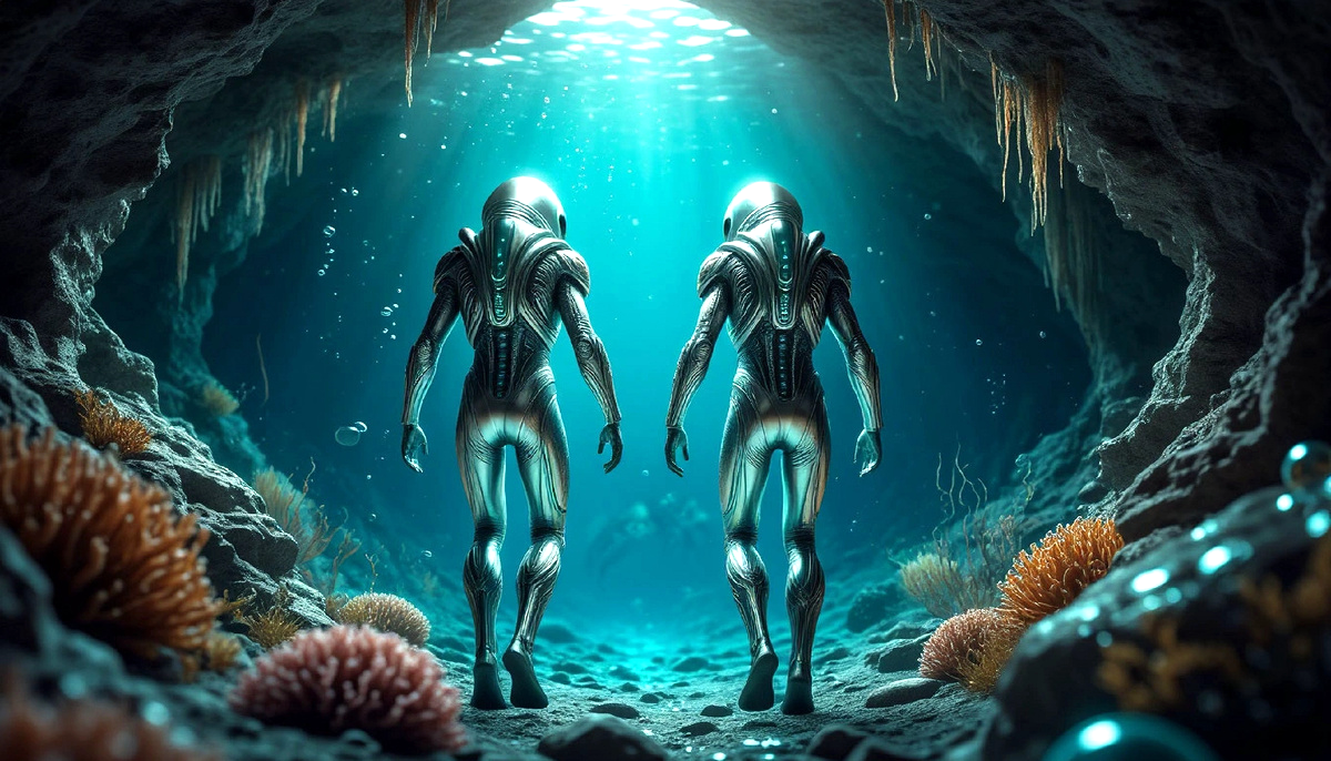 Они устремились в пещеру. 