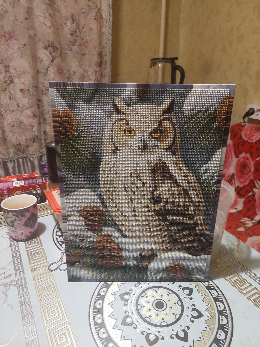 Алмазная мозаика. Сова.