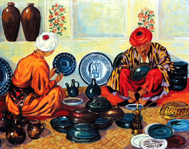 Ф.А. Изенбек "Гончары" (из частной коллекции Перегинца).