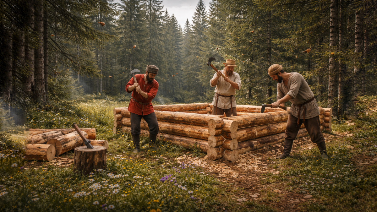 Авторская иллюстрация «Здесь бы дом построить»