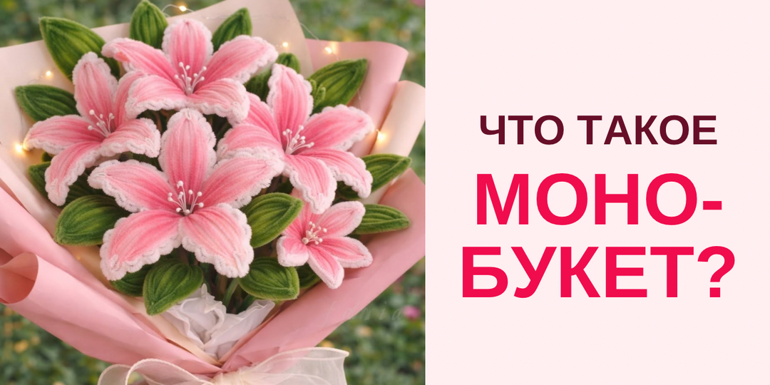 Монобукеты из синельной проволоки. Как сделать букет своими руками.