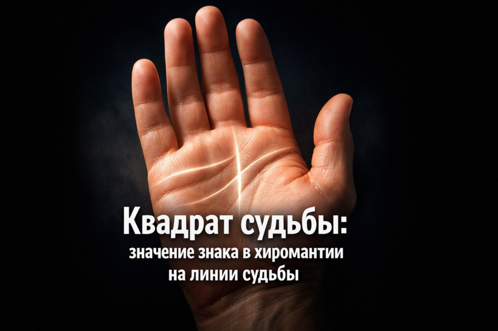    Значение квадрата судьбы на линии судьбы в хиромантии admin