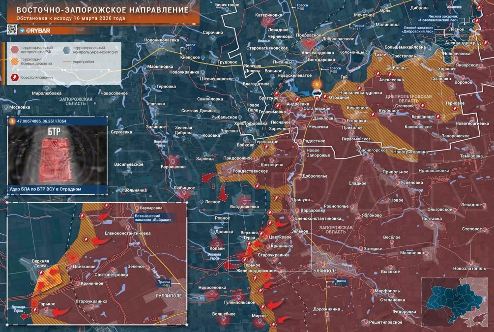    Запорожский фронт СВО.