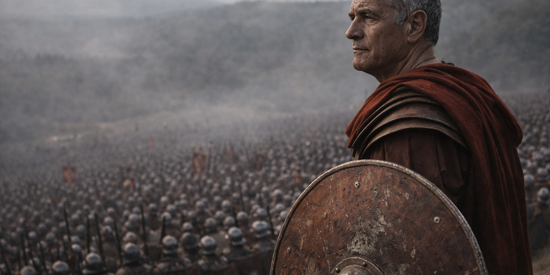 Почему Цезарь в последней битве взял в руки щит и пошёл умирать