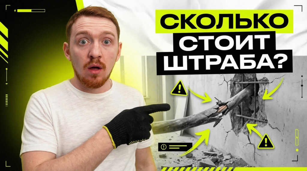    Процесс штробления стен под электропроводку 3DElectro