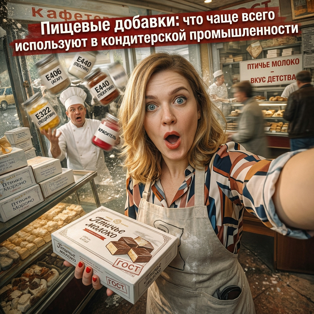    Наиболее популярные пищевые добавки, используемые при изготовлении сладостей. admin