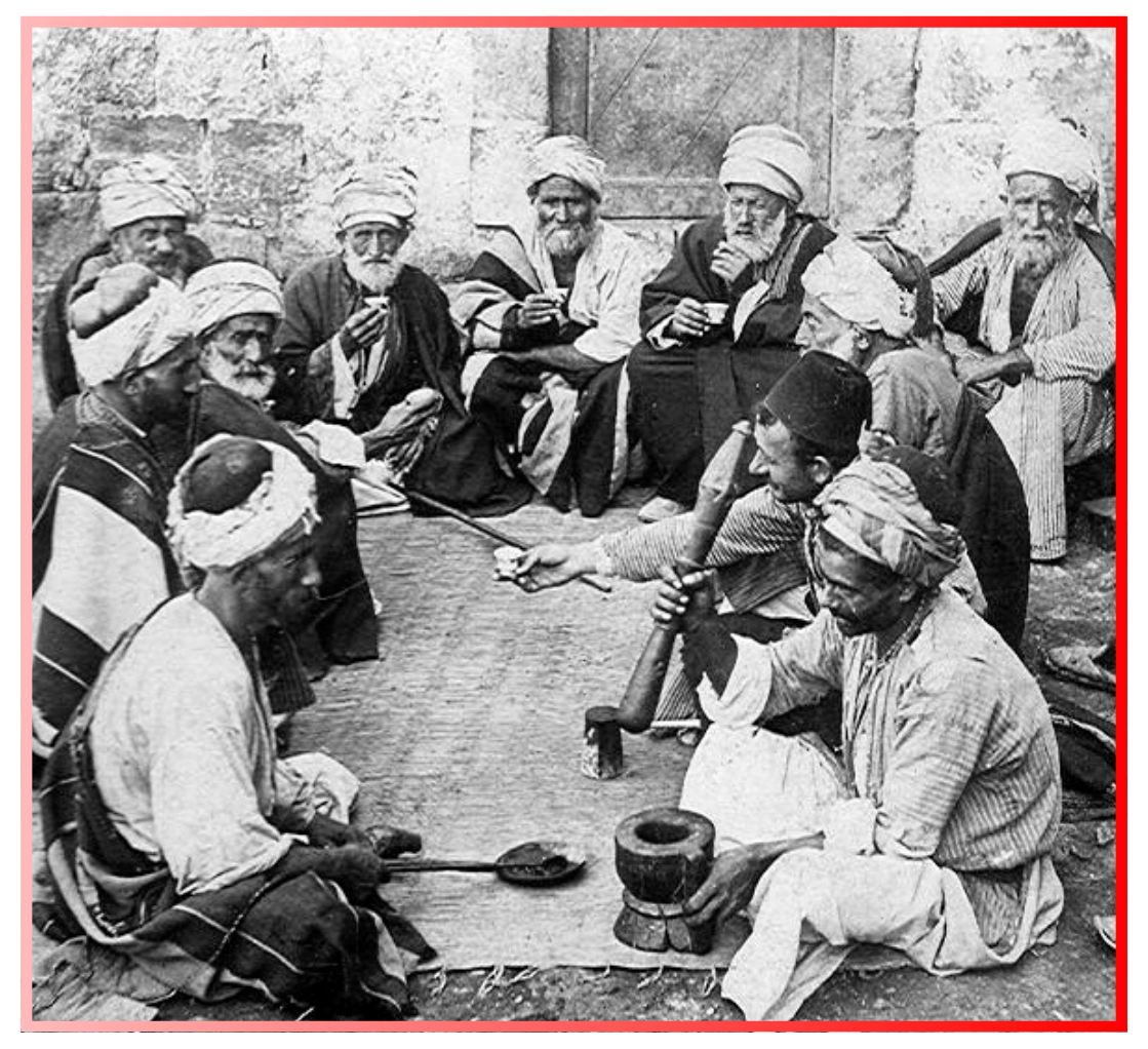 Традиционный «кофейный домик» в Палестине. 1900 год.