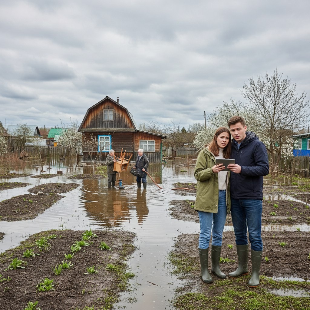 Весеннее подтопление дачных участков