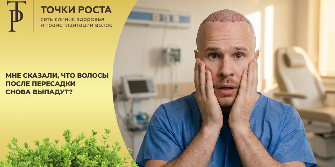 Мне сказали, что волосы после пересадки снова выпадут
