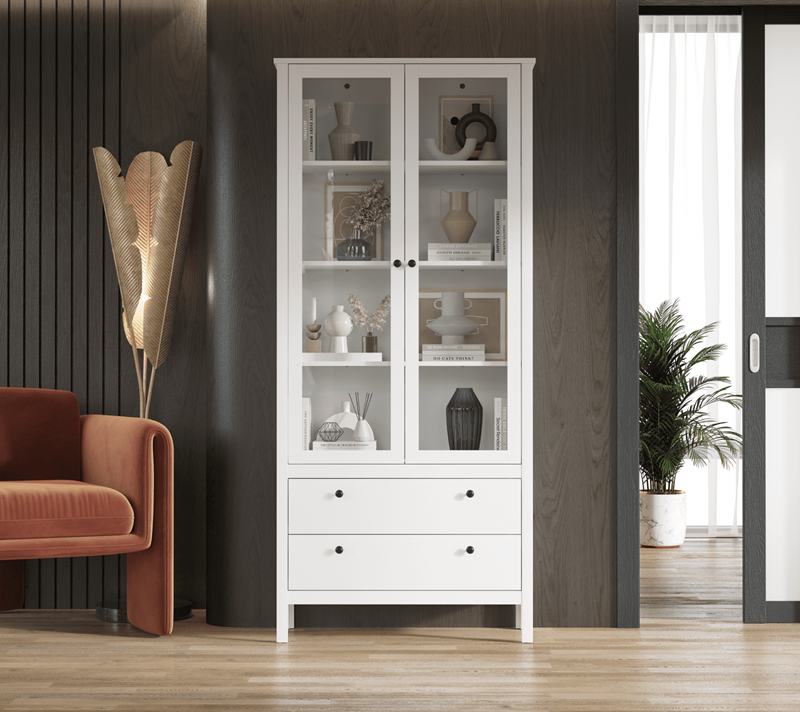 Витрина Эва белый REG2W2S