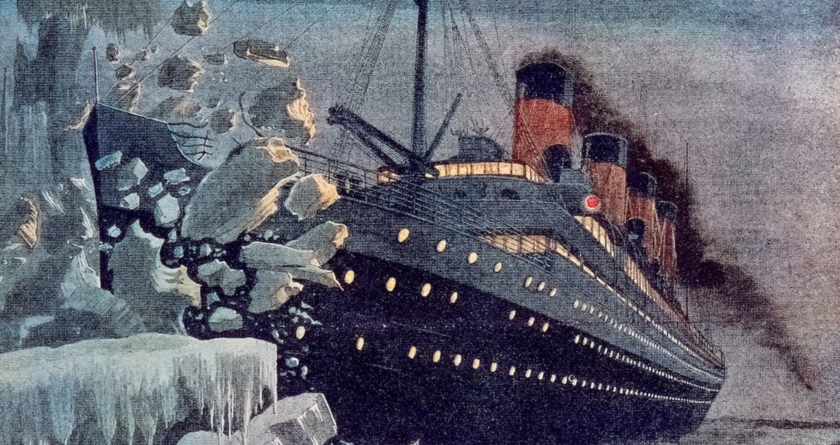 Иллюстрация столкновения с айсбергом