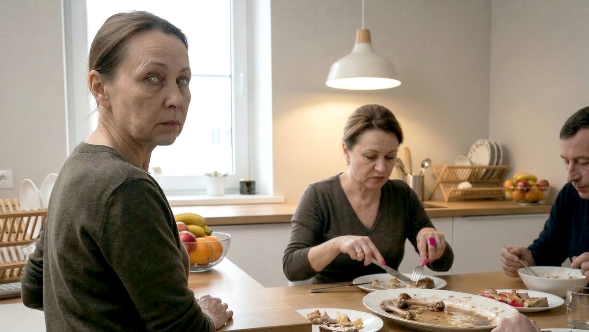 Застала дома постороннего мужчину, который доедал наш ужин