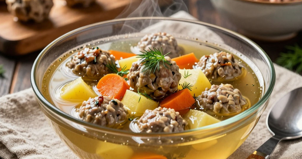 Тот самый домашний суп с фрикадельками, как у бабушки